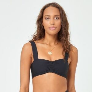 L Space Marlee black bikini top size Small New with tags!